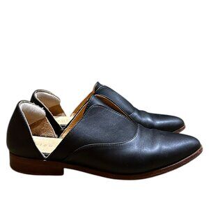Nisolo Emma d'Orsay Oxford Black Leather Loafer Women's